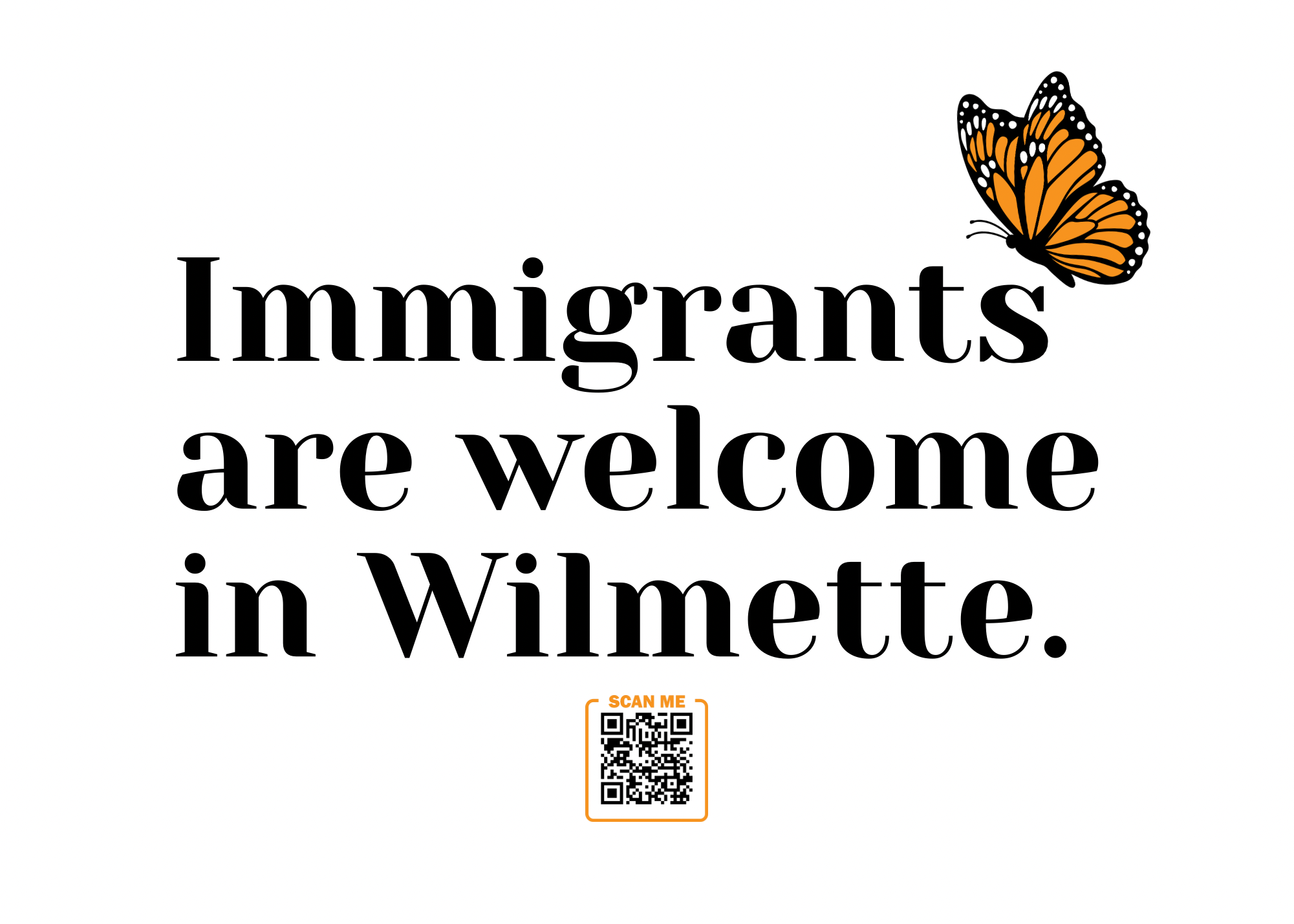 Immigrants are welcome in Wilmette Yard Sign